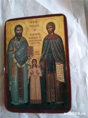 Iconita veche pictata pe lemn  de la muntele asos grecia