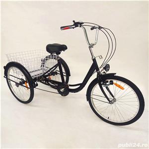Tricicleta adulti shopper 24 inch 6 viteze simpla sau electrica - imagine 2