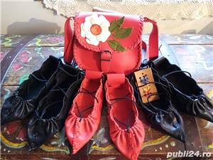 opinci  din piele pentru copii - imagine 4