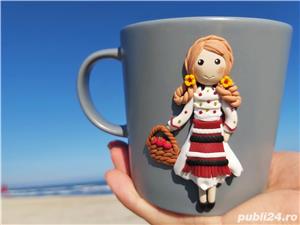 Cadou bunici cana handmade cu tarancuta costum popular  - imagine 2