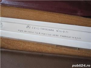 Două rigle de calcul Tehnolemn Timisoara 1971-ieftine - imagine 6