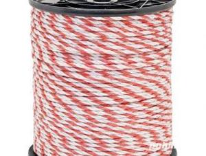 Rola fir gard electric, 200 m x 6 mm alb/rosu - imagine 2