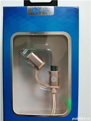 Vând cablu lightning iPhone 5/ 6/7/8 nou nout la cutie,fast charge 2.4 A.