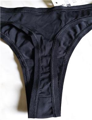 Hot! Chiloti tanga sexy senzuali fete femei semitransparenti negru m.S(noi) - imagine 3