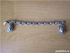 Bratara vintage model deosebit din Alpaca 37,60 grame-ieftina  - imagine 4