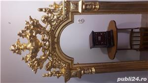 Rama oglinda aurita model venețian cu oglinda aferenta. - imagine 2