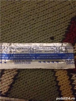 Lame de bisturiu sterile SCHREIBER,Braun GmbH din otel-carbon de cea mai inalta calitate.  - imagine 4
