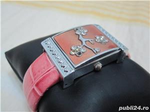 Ceas dama elegant MT tip bratara,cu pietre,curea metal-ieftin - imagine 2