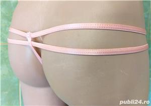 HOT! Chiloti tanga mini de senzatie! colectie lux BOOHOO(UK) fete femei culoare roz mar.S (noi)