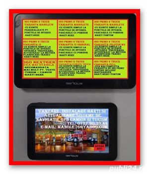Navigatie GPS pt Camion si Turism cu 4 sau 9 programe de navigatie, ultimele harti Here si TomTom