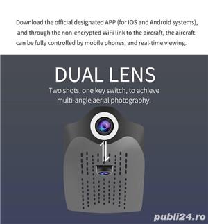 Drona 4k cu 2 camere, zbor 25 minute,Marime 30 cm Noua, Wi-Fi FPV - imagine 3