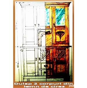 Dulap 2 piese lemn de cires - imagine 2