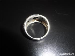 inel argint masiv cu marcasite - imagine 2