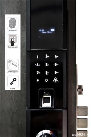 Incuietoare smart waterproof cu amprenta, card, cod, cheie