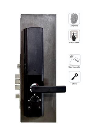 Incuietoare smart waterproof cu amprenta, card, cod, cheie - imagine 2
