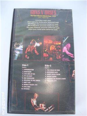 Caseta video guns n' roses, 1992, world tour - tokyo - imagine 3