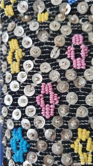 Perna cusuta / brodata manual din anii 1800 - imagine 5