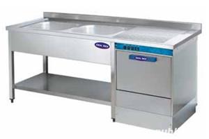 Spalator inox 2 cuve pe stanga, picurator si spatiu pentru masina spalat vase 1900*600*850
