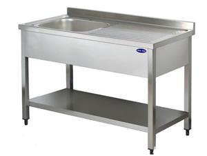 Spalator inox 1 cuva pe stanga, polita inferioara si picurator 1000*700*850