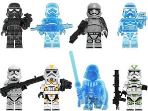 Set 8 Minifigurine tip Lego Star Wars cu Vader Holograma + Cpt. Phasma