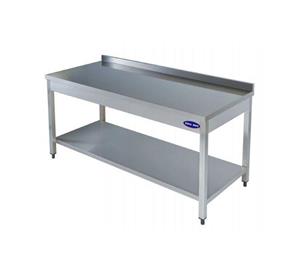 Masa inox andorsata cu polita inferioara 900*700*850