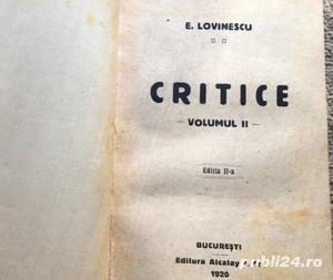 Critice, Eugen Lovinescu, 1920 - imagine 4
