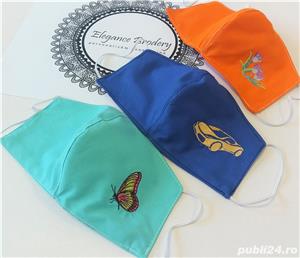Masti faciale reutilizabile din bumbac 100%, in 2 straturi de material - imagine 4