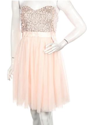 Vand rochie ocazie, roz, tul, paiete, marimea L  40 42