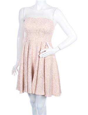 Rochie ocazie roz nude, marimea 36 S si 38 M