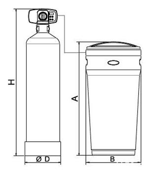 Statie dedurizare SOFT 10 simplex Q=0,8mc h sare 28KG Valrom - imagine 2