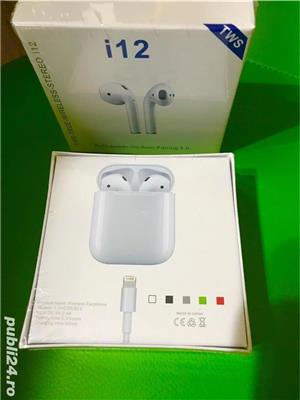 Casti bluetooth iphone 5 5S SE 6 6S 7 8 11 X XS sau android - imagine 2