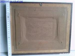 Tablou vechi peisaj 32 x 27 cm - imagine 4