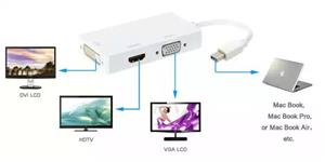 Cablu convertor hdmi-vga. thunderbolt mini DP - HDMI pt macbook monitor televizor laptop proiector - imagine 2