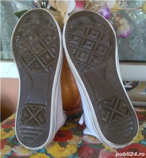 Teniși unisex ghetuţă, culoare alb - imagine 3