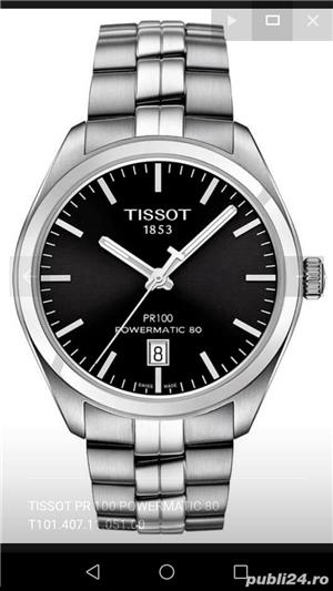 TISSOT PR 100 POWERMATIC 80 T101.407.11.051.00 Ceas bărbătesc automatic cu dată încorporată