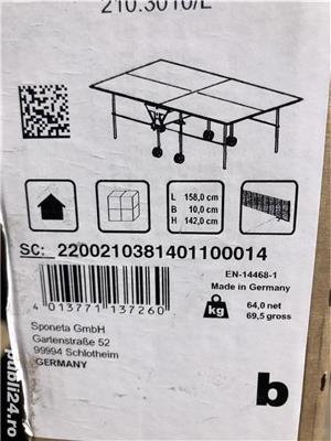 Masa Tenis Sponeta Germany Ping Pong Tennis Noua in cutie 8 Roti Poze - imagine 2