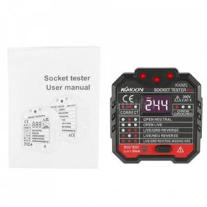 Tester priza EU profesional cu afisaj si indicator LED, tester RCD 30mA - imagine 4