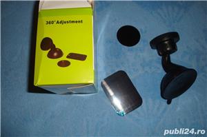 Suport pentru telefon magnetic cu ventuza parbriz rotativ 360 grade - imagine 3