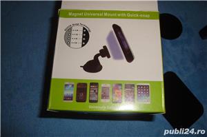 Suport pentru telefon magnetic cu ventuza parbriz rotativ 360 grade - imagine 2