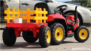 Tractor electric pt. copii Kinderauto BJ-611 70W 12V cu Remorca si RC - imagine 9