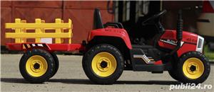 Tractor electric pt. copii Kinderauto BJ-611 70W 12V cu Remorca si RC - imagine 3