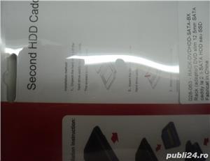 Adaptor HDD Caddy HDD/SSD Pentru Unitati Optice De Grosime 12.7 mm - imagine 2