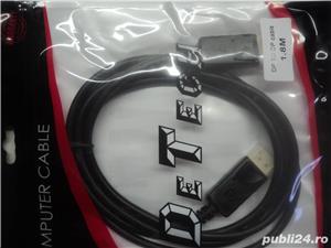 Cablu Display Port DeTech DP DP M/M 14+1 Cupru 1.8м Negru NOU Produs NOU Sigilat - imagine 2