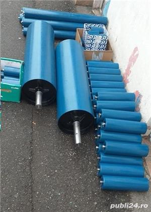 Transportoare cu banda - Piese de schimb. Role, tamburi, agrafe, lagare, suporti...