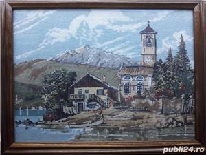 Vând goblen cusut, deosebit, înrămat