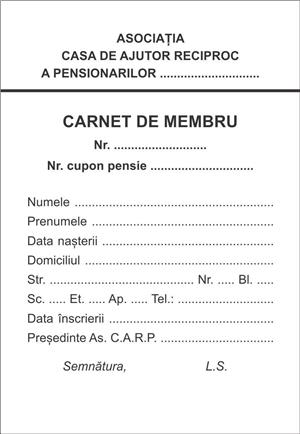 Carnet Membru CARP - imagine 2