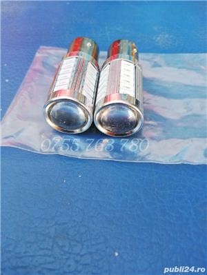 SET 2 bucăți P21/5W LED BAY15D 1157 roșii - imagine 3