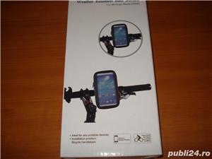 Suport telefon impermeabil universal cu prindere bicicleta scuter moto - imagine 1