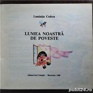 Poezii pt copii-Carte NOUA de colectie- Lumea noastra de poveste, L Codrea - imagine 2