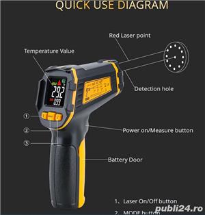 Termometru digital infrarosu cu laser 13 puncte - imagine 1